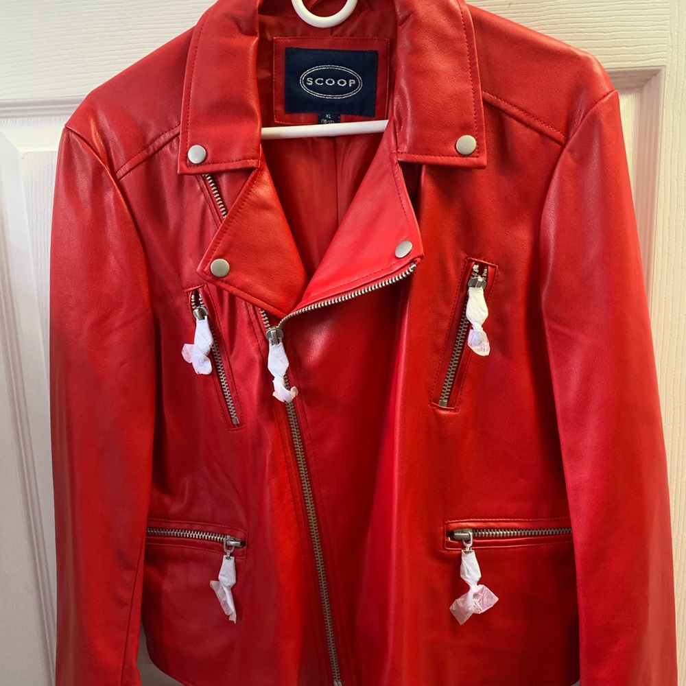 Womens xlarge Scoop vegan leather jacket
